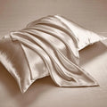 Axyaa Solid Color Silk Pillowcase Set - Queen Size 48x74cm