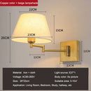 Axyaa Adjustable Swing Arm Wall Lamp for Bedroom Study Lighting
