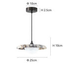 Axyaa Black Stone Pendant Chandelier for Luxury Home Decor