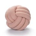 Axyaa Red Knot Pillow Ball: Handmade Soft Round Decorative Plush Cushion