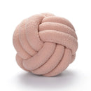 Axyaa Red Knot Pillow Ball: Handmade Soft Round Decorative Plush Cushion