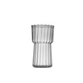 Axyaa Glass Cups, Vertical Pattern, Single-layer, American Style for Milk, Juice, Coffee.