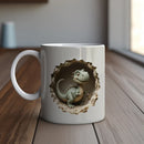 Axyaa Dino Hedgehog Ceramic Mug: Cute 3D Kids' Birthday Gift Cup