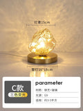 Axyaa Minimalist Ice Cube Glass LED Table Lamp for Living Room Bedroom Desk