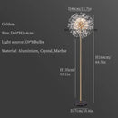 Axyaa Nordic Crystal Dandelion Floor Lamp for Living Room, Bedroom, and Shop