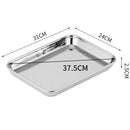 Axyaa Stainless Steel Food Storage Tray Serving Plates Spices Buffet Dishes Organizers