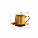 Axyaa Retro Coarse Pottery Coffee Cup and Saucer Set
