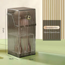 Axyaa Clear Makeup Organizer with Drawer and Lid - Cosmetic Storage Box