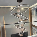 Axyaa LED Pendant Lights for Staircase Chandeliers, Modern Home Decor Hanging Lamps