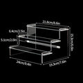 Clear Acrylic Makeup Organizer Rack by Axyaa - Cosmetic Storage Stand for Eyeshadow, Lipstick, Powder