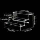 Clear Acrylic Makeup Organizer Rack by Axyaa - Cosmetic Storage Stand for Eyeshadow, Lipstick, Powder
