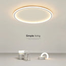 Axyaa Modern Round Iron Ceiling Lights for Bedroom, Dimmable Study Lamp