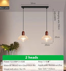 Axyaa Wooden & Glass Pendant Chandelier for Dining Room & Restaurant