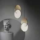 Axyaa Gold LED Circle Chandelier Pendant Lights for Home Decor & Indoor Lighting