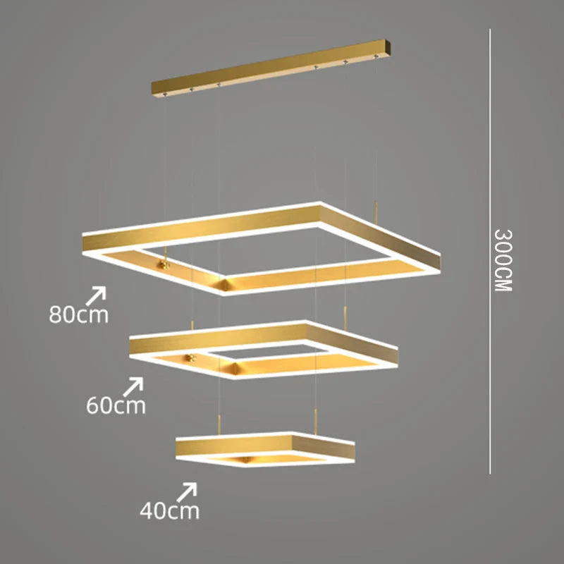 Axyaa Nordic Stair Chandelier Ceiling Light for Living Room Dining Room - Indoor Lighting