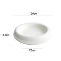 Axyaa Ceramic Dinner Plate Set | Round Soup Dessert Sushi Tableware | Creative Insulation Plate