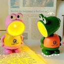 Axyaa Frog Foldable LED Mini Night Light Desk Lamp for Kids Bedroom Decor