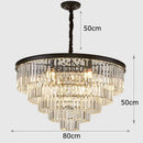 Axyaa Crystal Chandelier Stair Pendant Lamp Living Room Interior Lighting