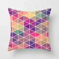 Geometric Nordic Cushion Cover in Yellow Red Blue for Sofa by Axyaa