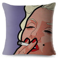 Axyaa Pop Art Crying Girl Cushion Cover 45x45cm