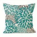 Axyaa Blue Gray Floral Pattern Printing Pillowcase - Fashionable Home Furnishing