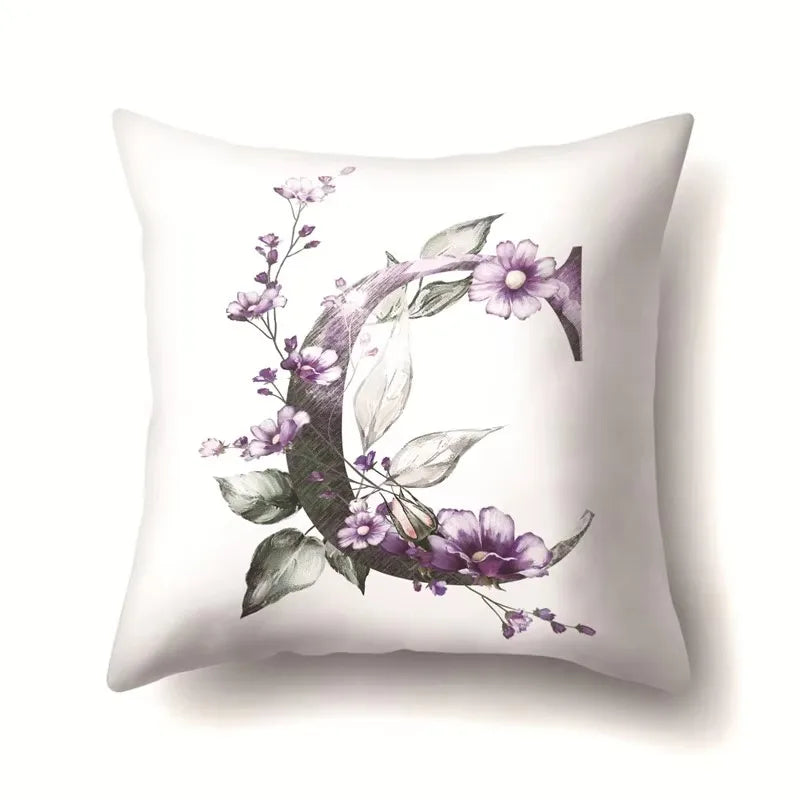 Axyaa Alphabet Cushion Cover - Kids Room Decor Throw Pillow Case
