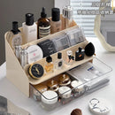 Axyaa Acrylic Makeup Organizer: Large Capacity Cosmetic Storage Box for Brushes, Lipstick & Skincare