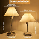 Axyaa Rechargeable Touch Table Lamp with Replaceable E12 Bulb for Bedroom and Dining Area