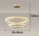 Axyaa Crystal Chandelier LED Ceiling Lamp for Living Room