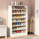 Axyaa 8-Tier Wooden Shoe Rack Organizer, Shoe Storage Cabinet