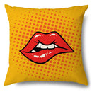 Axyaa Soft Plush POP Comic Portrait Cushion Cover - Home Decor Pillowcase