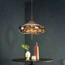 Axyaa Glass Pendant Lights - Modern Bedroom Chandelier for Ceiling Decoration