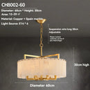 Axyaa Copper Marble Ceiling Chandeliers - Modern LED Pendant Light