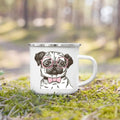 French Bulldog Print Enamel Mug by Axyaa - Dog Lover's Gift & Coffee Cup
