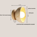 Axyaa Vintage LED Wall Light Fixture Natural Yellow Travertine Stone Bedside Lamp