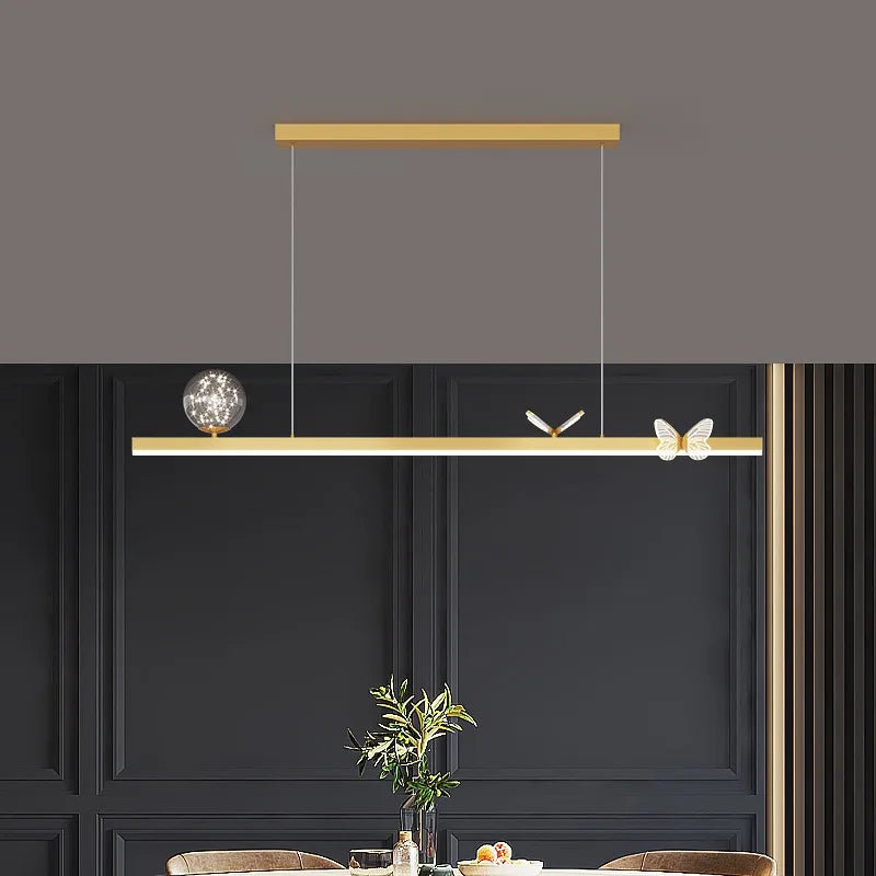 Axyaa Butterfly Chandelier for Dining Room Study Bar Office, Modern Minimalist Pendant Lamp