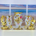 Axyaa White Swan Vase Set for Home Decor and Weddings