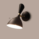 Axyaa Modern Nordic Black White Metal Wall Lamp for Bedroom Study LED Lighting