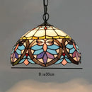 Axyaa Vintage Tiffany Glass Chandelier Restaurant Lantern