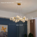 Axyaa Nordic Sky Chandelier: Modern LED Gold Magic Bean Bubble Lamp