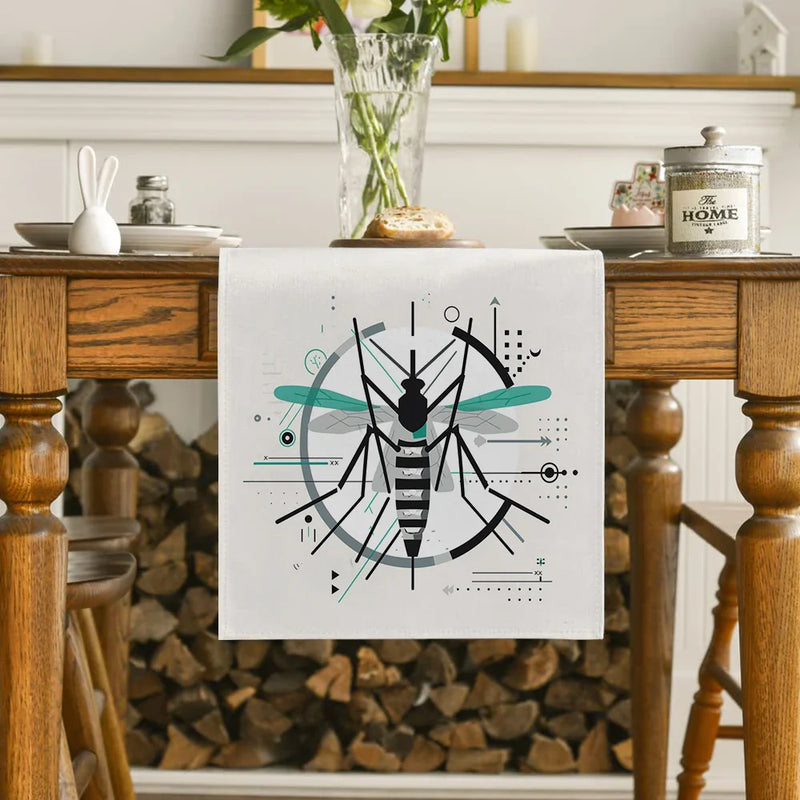 Axyaa Geometricus Table Runner: Stylish Dining Decor Cloth for Wedding & Coffee Tables