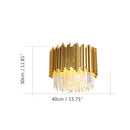 Axyaa Crystal Chandelier: Black Aluminum Luxury Pendant Light for Living Room and Hotel