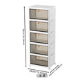 Axyaa White PP Shoe Storage Boxes With Wheels: Organize Shoes in Style