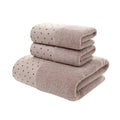 Axyaa 3-Piece Cotton Towel Set: Large Bath, 2 Hand Towels - Soft, Plush & Absorbent
