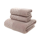Axyaa 3-Piece Cotton Towel Set: Large Bath, 2 Hand Towels - Soft, Plush & Absorbent
