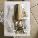 Axyaa Nordic Chrome LED Golden Man Table Lamp USB Bedroom Light