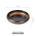 Axyaa 6" Ceramic Kimchi Plate Dish Salad Bowl - Creative Kiln Glaze - Single Plate