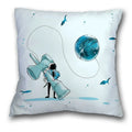 Axyaa Teal Blue Astronaut Pillowcase - Sea World Theme Sofa Cover