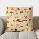 Axyaa Autumn Leaves Pattern Throw Pillow Cover for Sofa, Bedroom, Car