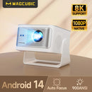 Axyaa Magcubic Android 14 Projector 900ANSI 1080P 8K Wifi6 BT5.4 Portable Outdoor HY350Max